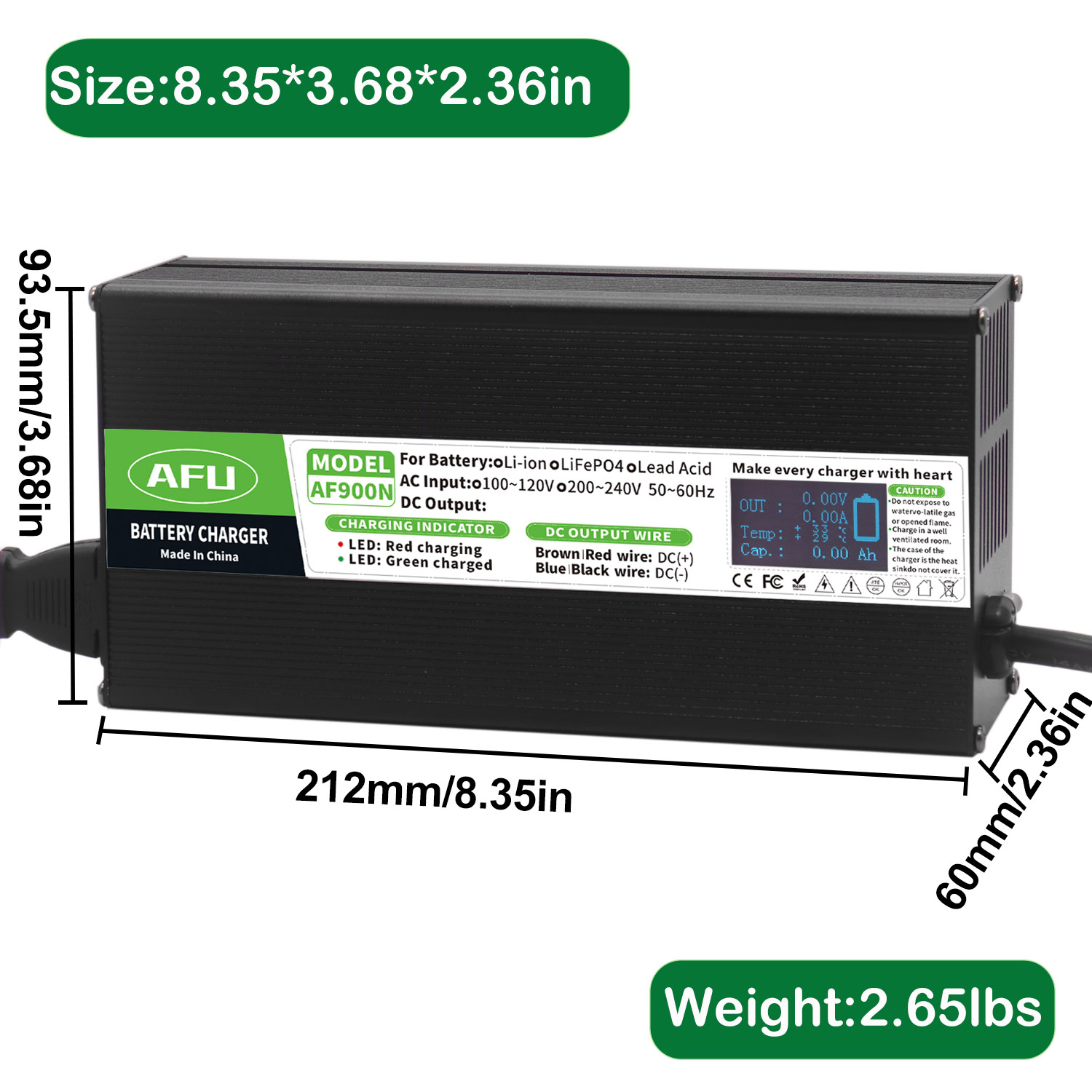 Ładowarka LiFePO4 58,4V 15A z  – 84V 20A Smart Charger recenzja i cena